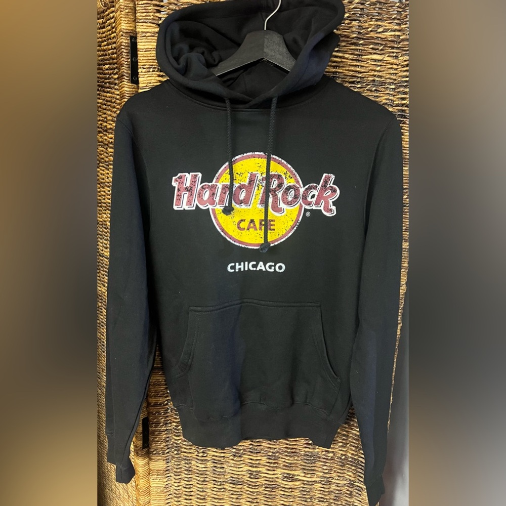 Hard Rock Cafe - Chicago, Black, Hooded,‎ Size: Small